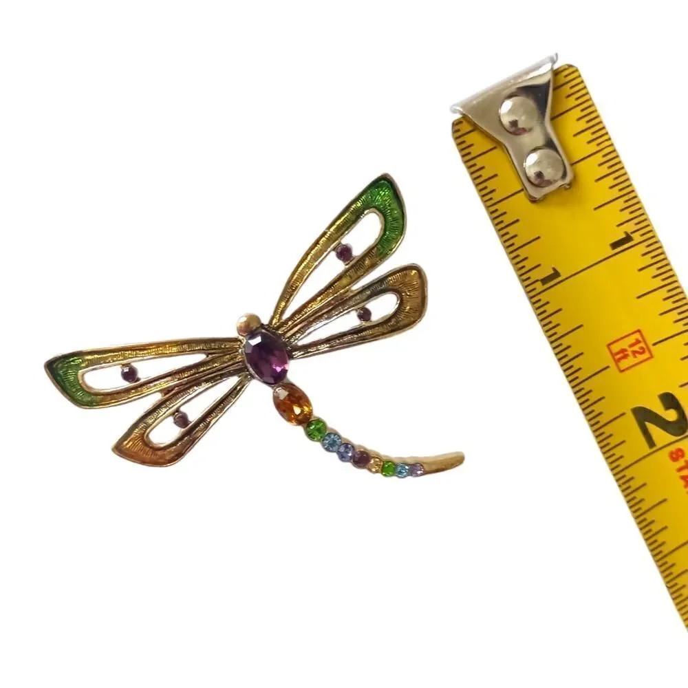 Monet dragonfly brooch